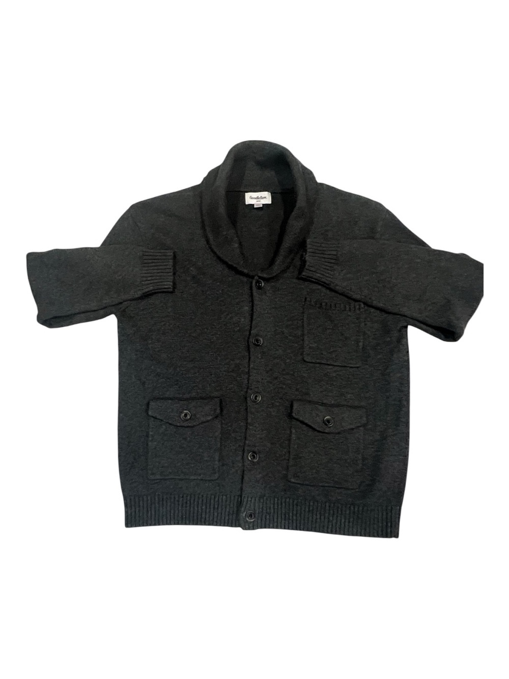 Goodfellow & Co Charcoal Shawl Collar Button-Front Cardigan Size XL Men